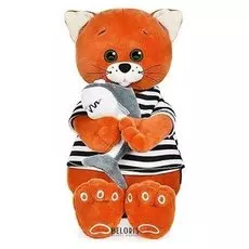 Мягкая игрушка Колбаскин морячок с зубастой акулой 20 см