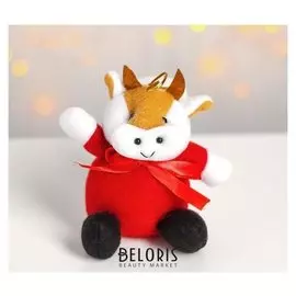 Мягкая игрушка «Коровка с бантом», на подвесе