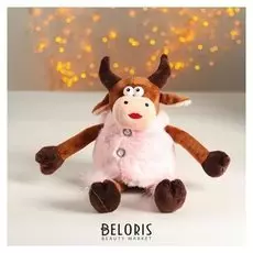 Мягкая игрушка «Коровка в розовой шубке», 19 см
