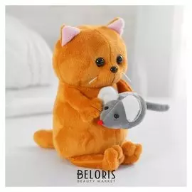 Мягкая игрушка кот Бисквит с мышкой