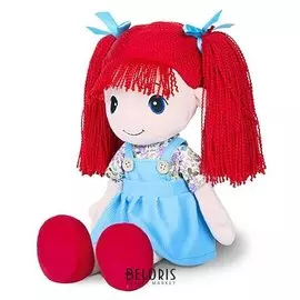 Мягкая игрушка Кукла Стильняшка с красными волосами