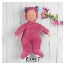 Мягкая игрушка Кукла в костюмчике медведя закрытые глазки
