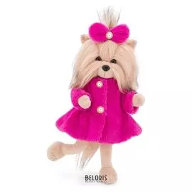 Мягкая игрушка Lucky Yoyo, в розовой шубе с каркасом 25 см