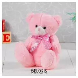 Мягкая игрушка Медведь с бантом в горошек