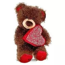 Мягкая игрушка Медвежонок Чиба с сердцем