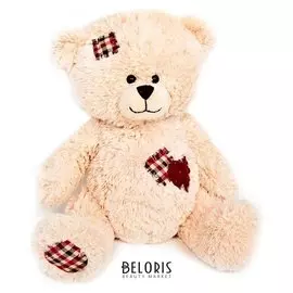 Мягкая игрушка «Мишка лука с заплатками и сердцем», 22 см