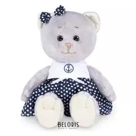 Мягкая игрушка «Мышель в синей юбке в белый горошек», 25 см