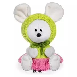 Мягкая игрушка Мышка Пшоня в платье с капюшоном 15 см