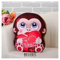 Мягкая игрушка Обезьянка с сердцем