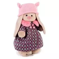 Мягкая игрушка «Зайка Ми» в пальто и розовой шапке