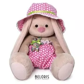 Мягкая игрушка Зайка Ми в шляпе с мишкой