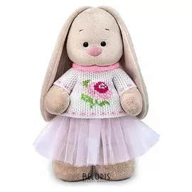 Мягкая игрушка Зайка Ми в жаккардовом свитере и юбке 25 см