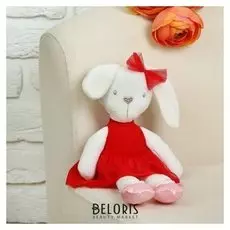 Мягкая игрушка Зайка в платье с бантиком