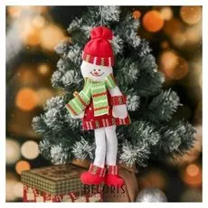 Мягкая подвеска "Снеговик в шарфике и шапке" 9*26 см