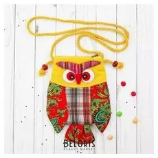 Мягкая сумочка «Совушка» лоскутная