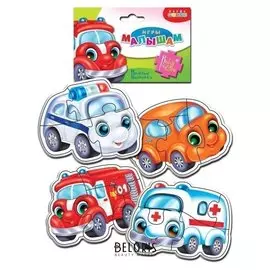 Мягкие пазлы Весёлые машинки