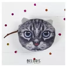 Мягкий кошелёк «Кисонька» голубые глазки