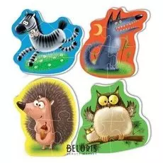 Мягкий пазл «Животные» 4 картинки