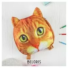 Мягкий рюкзак Киса зелёные глазки