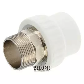 Муфта комбинированная Valfex, полипропиленовая, 40 мм X 1 1/4", наружная резьба, под ключ