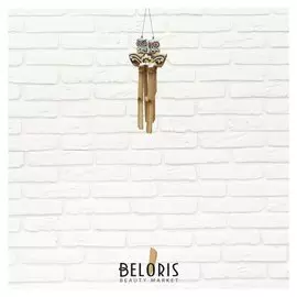 Музыка ветра бамбук "Парочка сов" 5х12х30 см