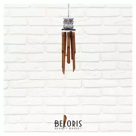 Музыка ветра бамбук "Совушка праздник" 7х7х30 см