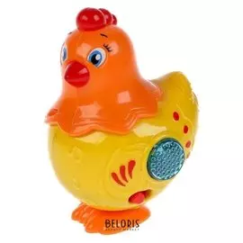 Музыкальная игрушка «Развивающая курочка», 15 песен из мультфильма, 2 сказки, трещотка