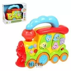 Музыкальная игрушка Весёлый паровозик, звуки животных, световые эффекты