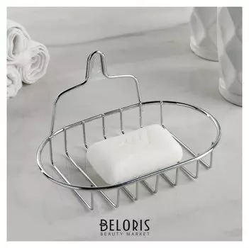 Мыльница овальная, хром