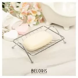 Мыльница прямоугольная на ножках 12×8×3 см