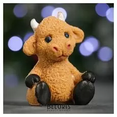 Мыло фигурное "Символ года: бычок" коричневый 55гр.