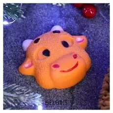 Мыло фигурное "Символ года: курчавый бычок" оранжевый 2D, 45гр.