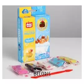 Мыло пластилин своими руками "Сладкий рулетик", 5 цв по 15 г пм575-13