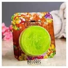 Мыло с мочалкой из люфы "Лайм","добропаровъ", 100 гр