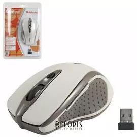 Мышь беспроводная DEFENDER Safari MM-675, 4 кнопки + 1 колесо-кнопка, оптическая, бежевая