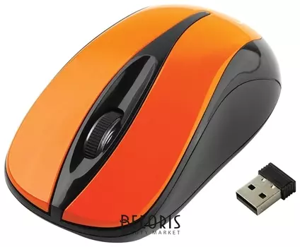Мышь беспроводная Gembird Musw-325, 2 кнопки + 1 колесо-кнопка, оптическая, оранжевая