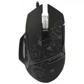 Мышь проводная Defender Kill'em All Gm-480l, Usb, 5 кнопок + 1 колесо-кнопка, оптическая, черная
