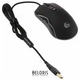 Мышь проводная игровая Gembird Mg-700, Usb, 6 кнопок + 1 колесо-кнопка, подсветка, черная