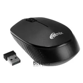 Мышь Ritmix Rmw-502, беспроводная, оптическая, 1200 Dpi, 2xaaa(Не в компл), Usb, чёрная