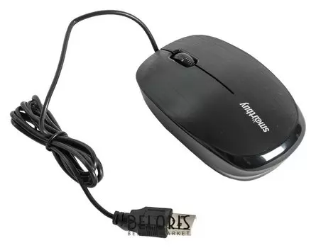 Мышь Smartbuy ONE 214-k, проводная, оптическая, 1200 Dpi, Usb, чёрная