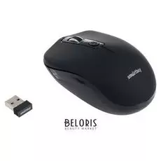 Мышь Smartbuy ONE 345ag, беспроводная, оптическая, 1600 Dpi, Usb, 2xaaa, черная
