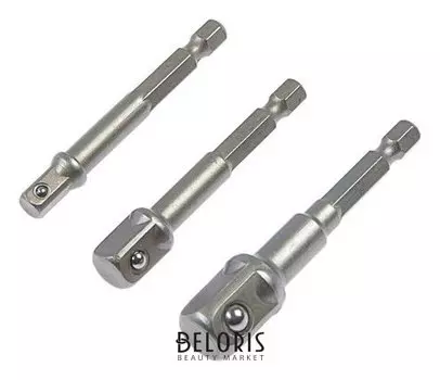 Набор адаптеров для торцевых головок Tundra, сталь Crv, 1/2 X 75, 3/8 и 1/4" х 65 мм, 3 шт.