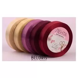 Набор атласных лент «Осенний», 5 шт, размер 1 ленты: 20 мм × 23 ± 1 м