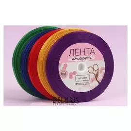 Набор атласных лент «Радуга», 5 шт, размер 1 ленты: 6 мм × 23 ± 1 м