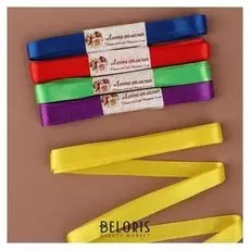 Набор атласных лент «Радуга», 5 шт, размер 1 ленты: 12 мм × 5,4 ± 0,5 м