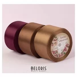 Набор атласных лент «Вечерний», 3 шт, размер 1 ленты: 50 мм × 23 ± 1 м