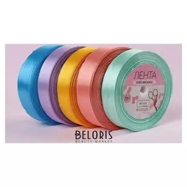 Набор атласных лент «Весенний», 5 шт, размер 1 ленты: 20 мм × 23 ± 1 м