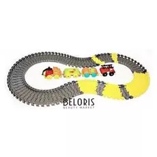 Набор автотрек гибкий и автовоз (4 машинки) "Шоссе"