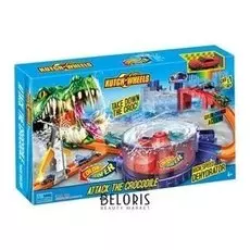 Набор автотрек с металлическими машинками Атака крокодила