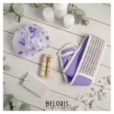 Набор банный, 4 предмета: мочалка, пемза, массажёр, шапочка для душа